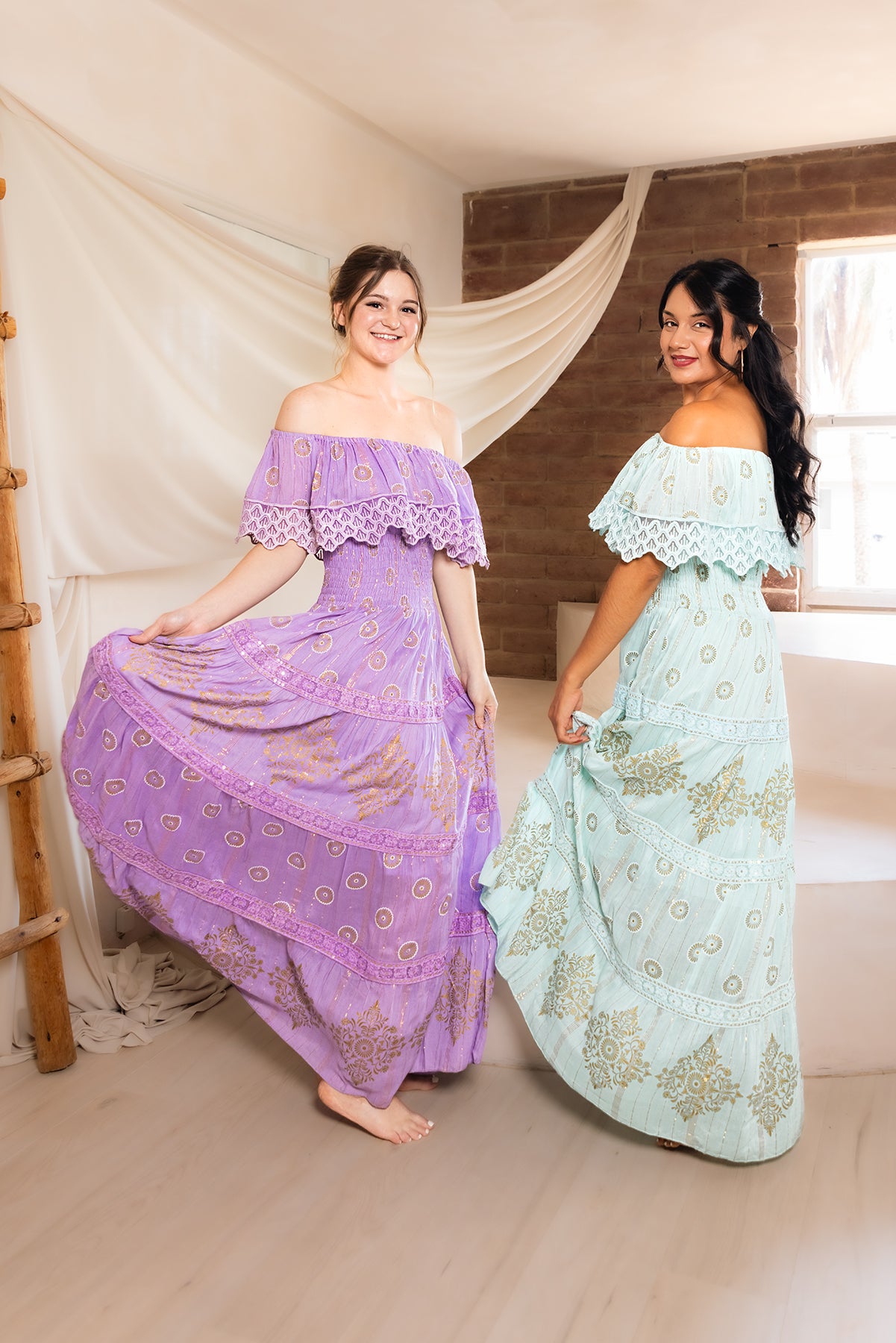 The Amara Off-Shoulder Maxi Dress
