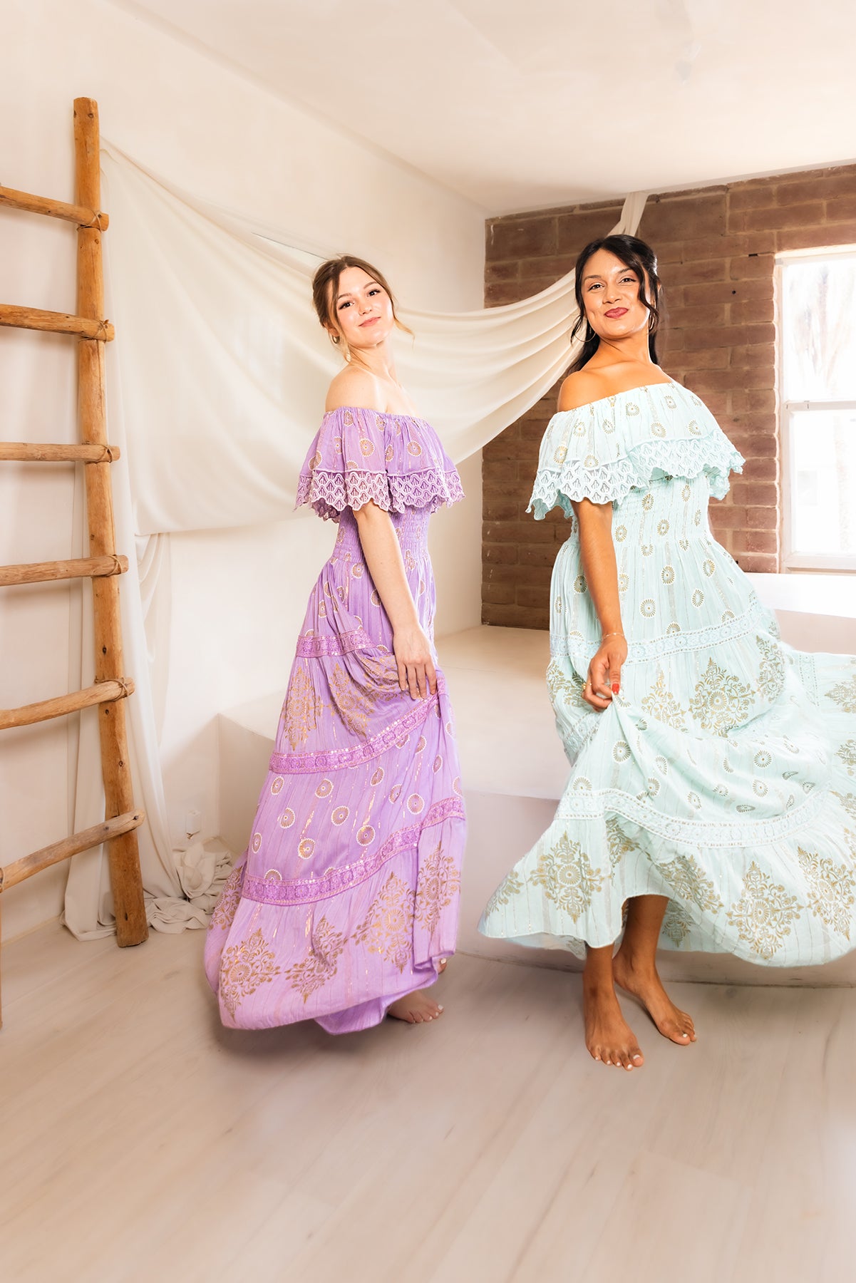 The Amara Off-Shoulder Maxi Dress