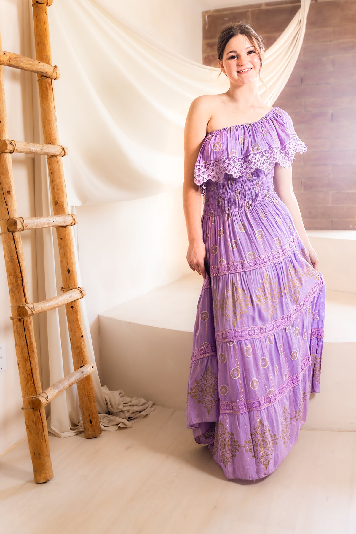 The Amara Off-Shoulder Maxi Dress