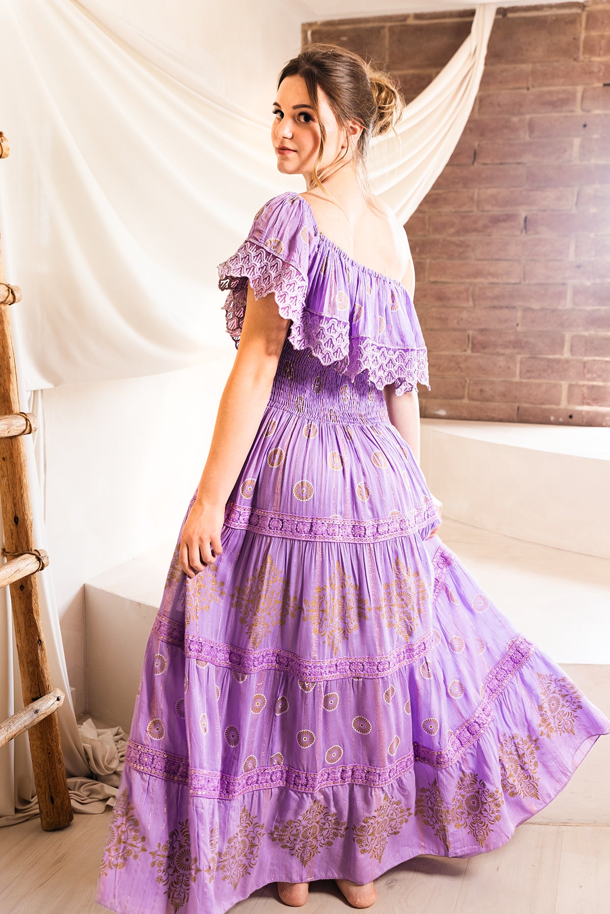 The Amara Off-Shoulder Maxi Dress